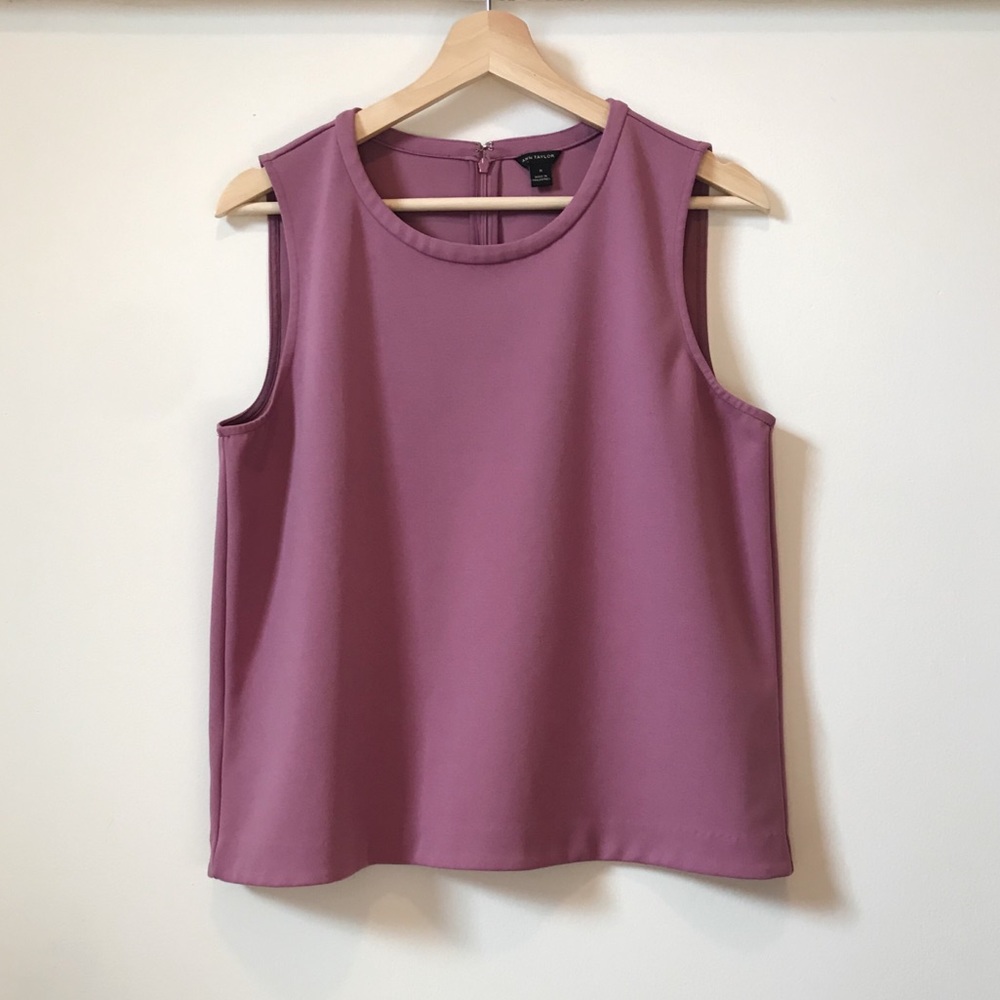 Lilac Ann Taylor crepe shell (Spanish lavender)